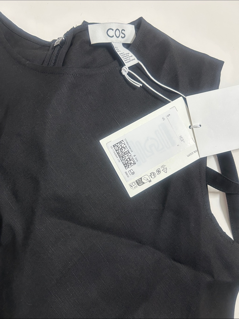 NWT (size 2) COS BIAS CUT LINEN BLEND MIDI DRESS - Picture 6 of 7